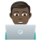 Man Technologist- Dark Skin Tone emoji on Emojione